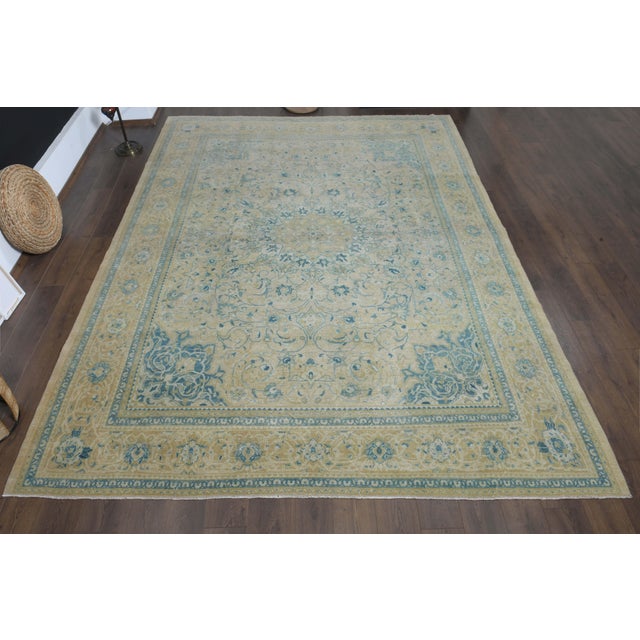 Vintage Persian Hand-Knotted area rug is a semi-antique vintage area rug. The '70s Eastern region of Anatolian's unique...