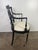 Set of Twelve Regency-Style Ebonized Dining Chairs With Linen Seats For Sale - Image 10 of 11