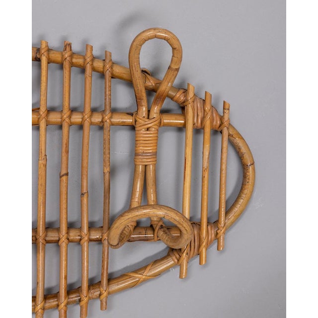 Vintage Italian Bamboo Wall Coat Rack, 1960s | Chairish