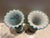 Victorian Antique White Opaline Vases With Fruit, Flowers, and Glass Applied Snakes - A Pair For Sale - Image 3 of 11