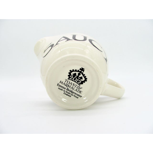 Ceramic 2010 2012 Emma Bridgewater Black Toast & Marmalade Gravy Boat and Underplate - 2 Piece For Sale - Image 7 of 9