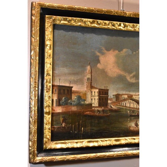 Rococo Francesco Tironi, View of Venice, 1790, Oil on Canvas For Sale - Image 3 of 13
