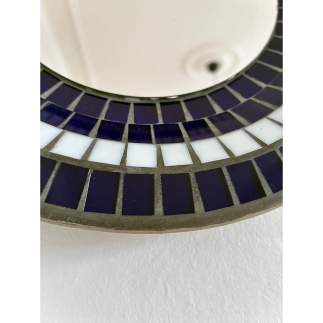 Modern Vintage Danish Round Mosaic Wall Mirror, Marked B. J. H. Moller, 1970s For Sale - Image 3 of 9