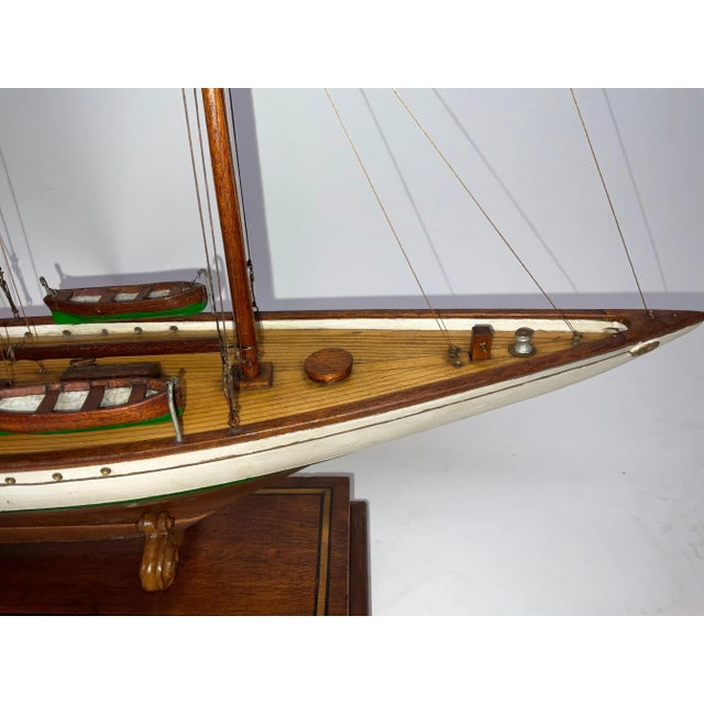 Brown Antique Model of the German Yacht Meteor For Sale - Image 8 of 12