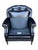 Vintage English Black Leather Club Chair With Tufted Back & Casters For Sale - Image 11 of 12