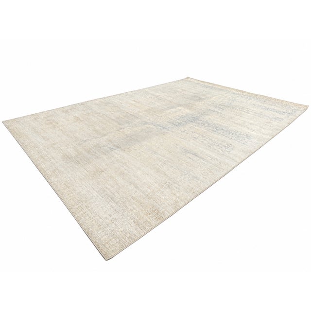 Textile Rh Matrice Wool & Silk Rug – 10' × 14' Ivory | Hand-Knotted Wool & Silk | For Sale - Image 7 of 18