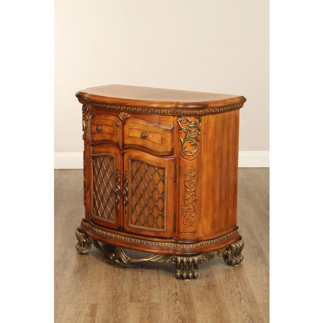 Michael Amini Venetian Collection Pair of Walnut Nightstands For Sale - Image 11 of 12
