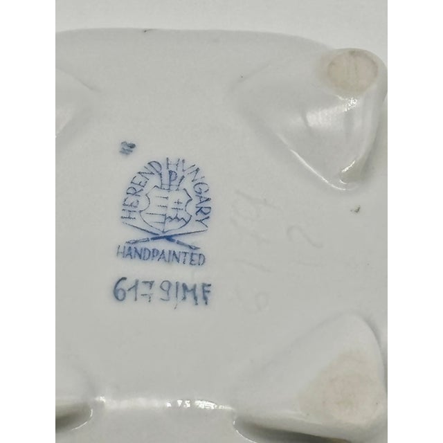 Herend Mille Fleurs Handpainted Trinket Box With Lid, Porcelain - 1915-1930 For Sale - Image 12 of 18