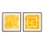 Joseph Gardella Yellow Square Diptych Mixed Media For Sale