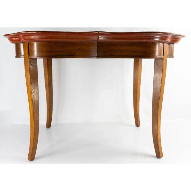 Chinoiserie Style Red Lacquered Low Tea Table For Sale In New York - Image 6 of 12