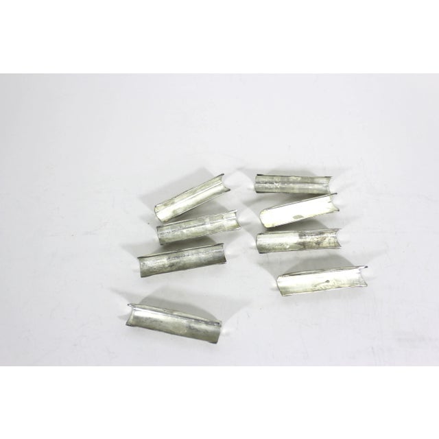 Vintage Silverplate Art Deco Geometric Knife Rests, Chopstick Holders- Set of 8 For Sale - Image 6 of 7