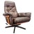 Vintage Swivel Chair in Leather and Wood from Göte Möbler, Sweden, 1960s For Sale - Image 15 of 15