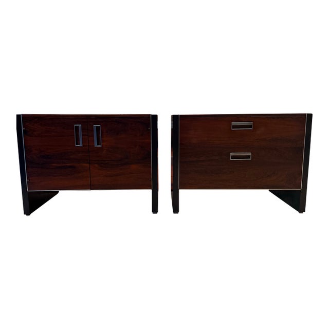 1960s John Stuart MCM Rosewood Console/Nightstand Pair For Sale