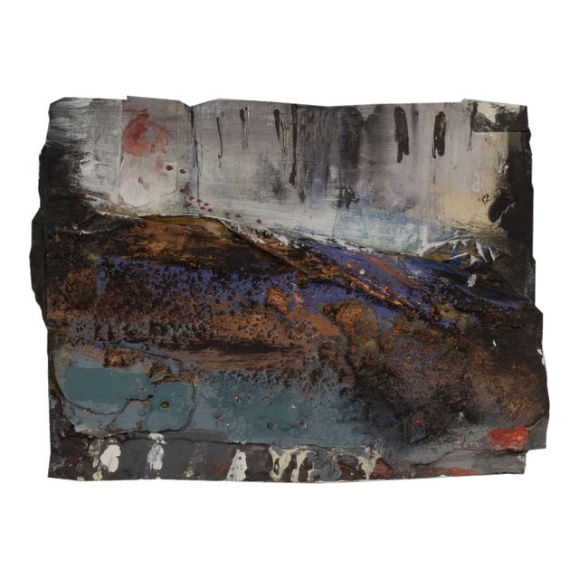 Juliet Holland Signed “Touching Earth Xi” Mixed Media Collage For Sale