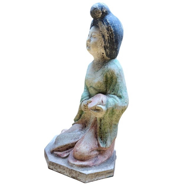 Chinese Chinese Tang Style Polychrome Lady For Sale - Image 3 of 4