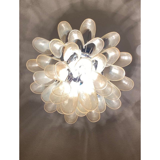 1970s Murano Glass Tongue Chandelier by Venini for La Murrina, Italy, 1970s For Sale - Image 5 of 10