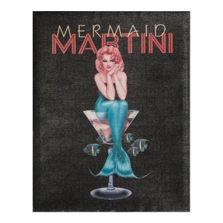 Mermaid Martini Promo Sign For Sale