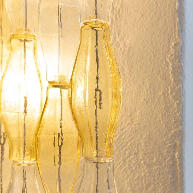 1950s Large Poliedri Murano Glass Wall Lamp, 1950s For Sale - Image 5 of 9
