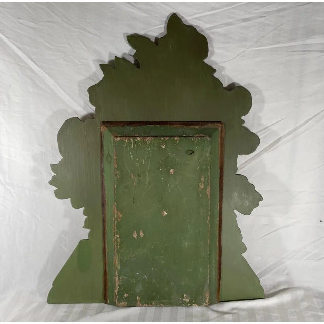 Antique English Painted Wood Firescreen Flower Basket Dummy Board. For Sale - Image 12 of 13