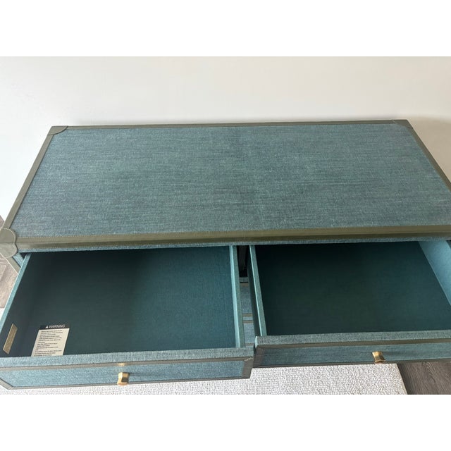 21st Century Bespoke Dresser Textured Finish With Leather Accents by Made Goods For Sale - Image 15 of 16