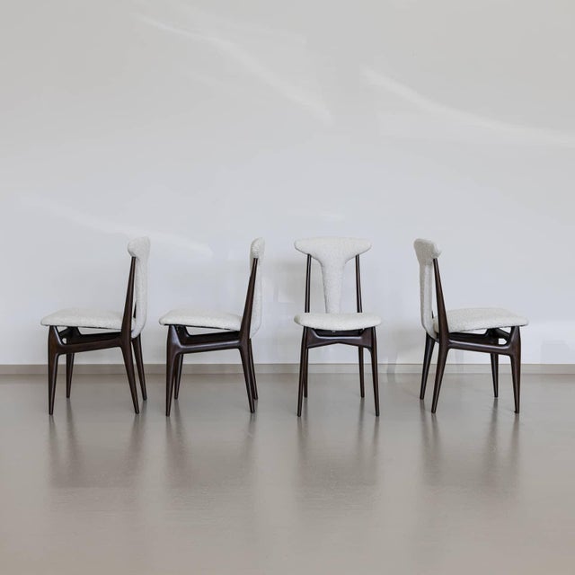 Set of four Side Chairs, Italy 1950s For Sale - Image 12 of 18