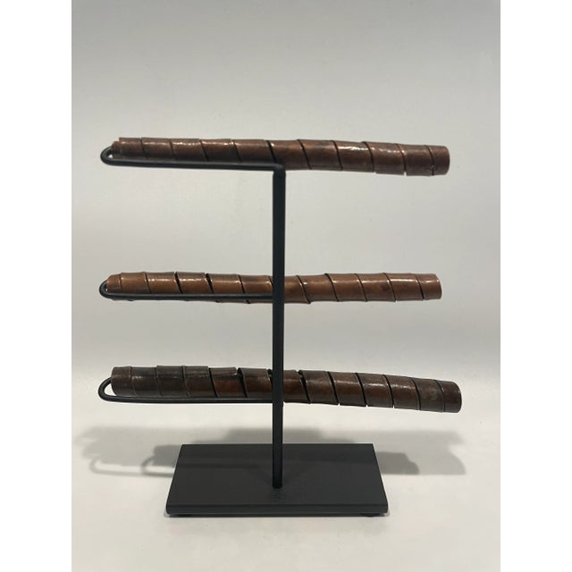 Vintage Ethiopian Mounted Copper Hair Ornaments For Sale - Image 4 of 5