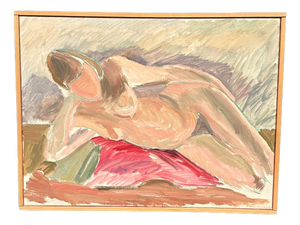 Arne Cassel, Lying Nude, 1960s, Oil on Canvas, Framed