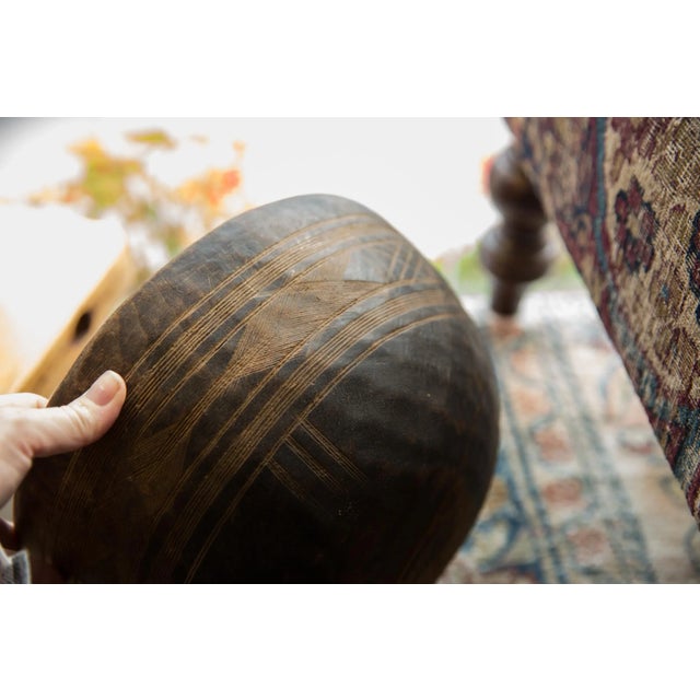 1930s Vintage African Wooden Bowl For Sale - Image 5 of 8