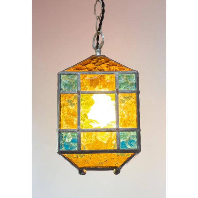 Murano Glass Lantern Pendant, 1950s For Sale - Image 6 of 8