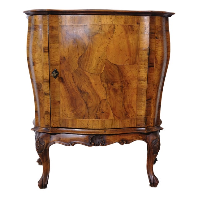 Small Mid-Century Baroque Style Bar Cabinet or Bedside Table, 1950s For Sale