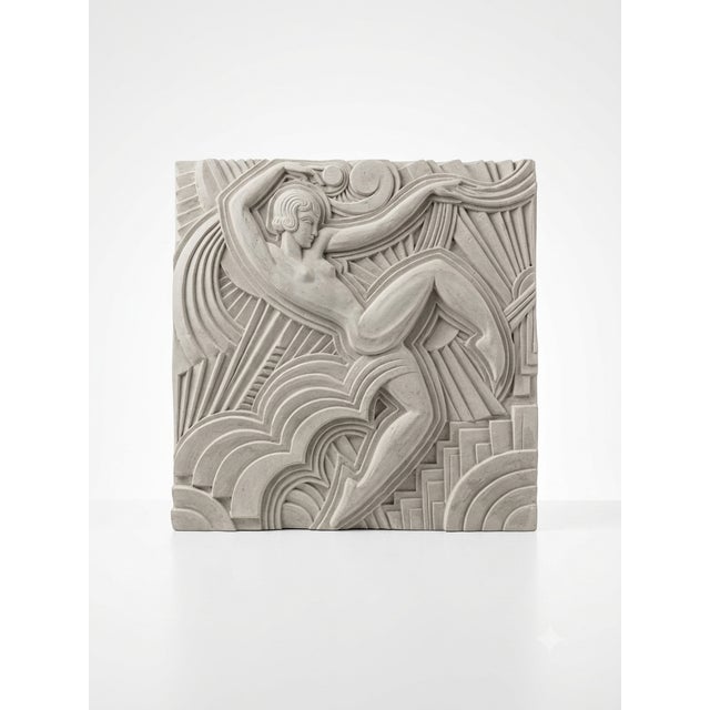 Art Deco Style Plaster Relief, 1990s For Sale - Image 3 of 3