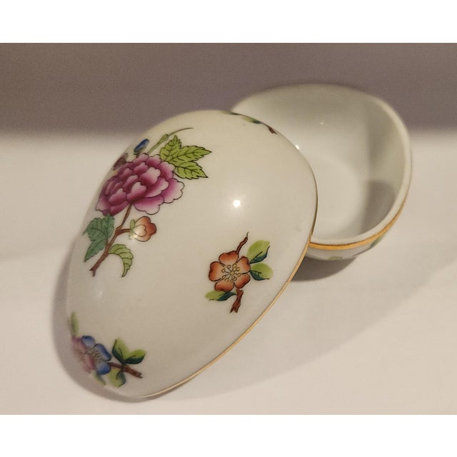 Mid 20th Century Herend Egg Porcelain Trinket For Sale In Jacksonville, FL - Image 6 of 11
