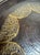 Metal Large 30” Persian Style Repousse Floral Brass Tray Black Bronze Finish For Sale - Image 7 of 12