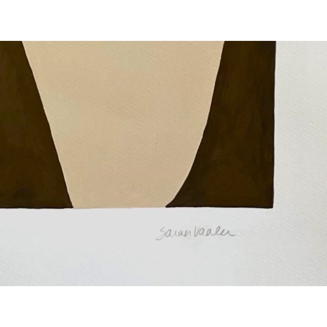 Sarah Vaaler Abstract Mid-Century Style Modern Shapes Acrylic Painting For Sale In Phoenix - Image 6 of 6