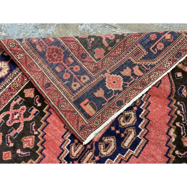 4ft 4in × 8ft 1in Persian Hamadan Hand-Knotted Wool Area Rug, Vintage For Sale - Image 12 of 12
