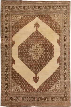Early 20th Century Antique Persian Tabriz Rug 7 X 11