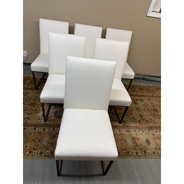 Design Plus Gallery presents Set of Six Gage Dining Chairs from Mitchell Gold + Bob Williams. The clean-lined,...