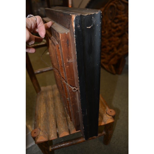 Vintage Gold / Black Mother of Pearl / Faux Marbleized Deep Picture Frame Cherub Arrow For Sale - Image 13 of 13