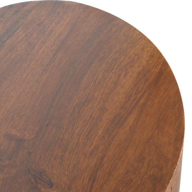 2020s Chestnut-Finish Mango Wood Curved Console Table For Sale - Image 5 of 8