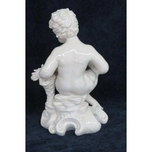 Italian Porcelain White Cherub Sculpture Figurine Made in Italy For Sale - Image 3 of 12