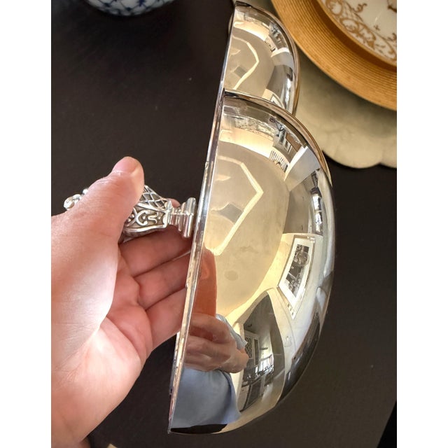 Christofle Silver Plated Triple Nut Bowl 9"x4.5" For Sale In Philadelphia - Image 6 of 8