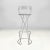 Italian postmodern round base chromed metal stool with footrest, 2000s Stool with a round base. The structure is made of...