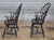 Black Late 20th Century Pair of Adriance Heritage Sack Back Windsor Arm Chairs Bench Made Black Finish For Sale - Image 8 of 9