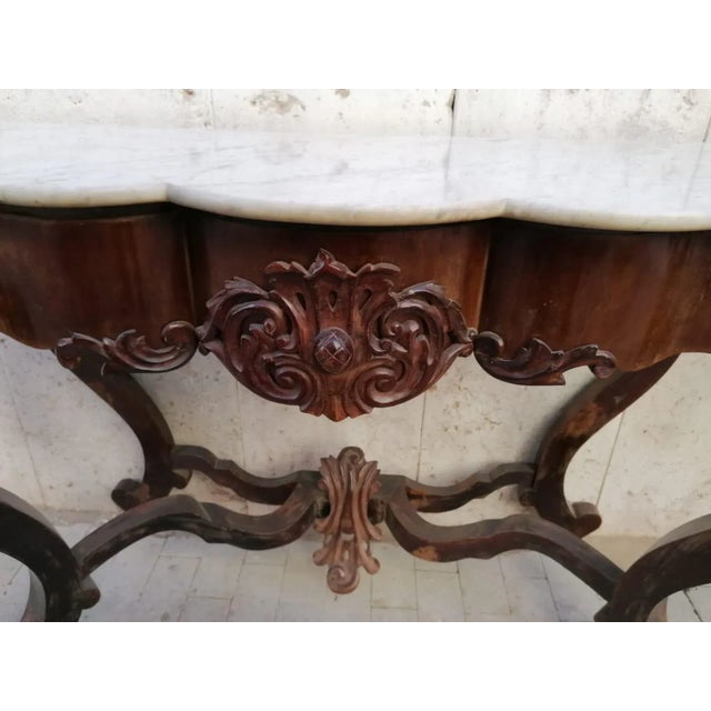 Wood Antique Rosewood Console Tables, Set of 2 For Sale - Image 7 of 18