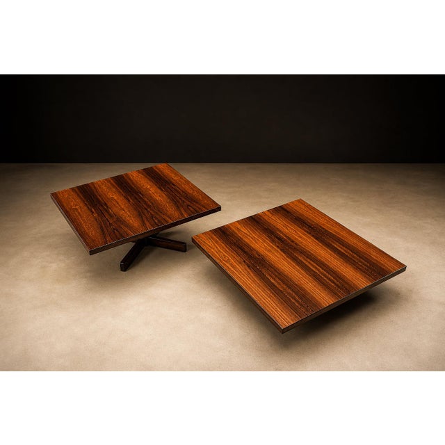 "Chanceler" Side Tables in Rosewood and Metal, Jorge Zalszupin, 1960s For Sale - Image 12 of 18