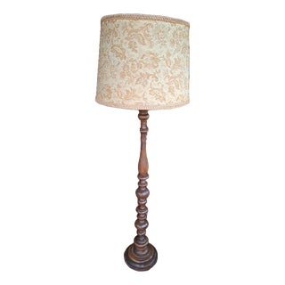 Vintage Floor Lamp in Beech, 1940s For Sale