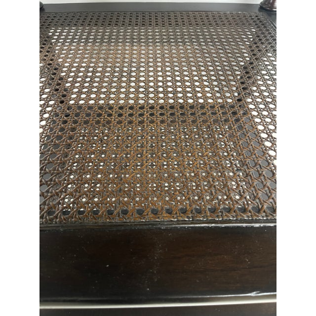 Vintage Three Tier British Colonial Revival Style Side Table For Sale - Image 16 of 16