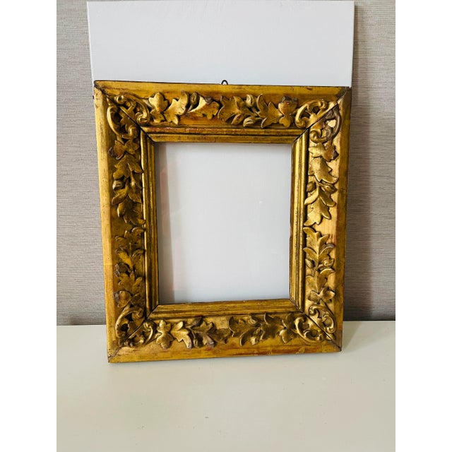 Shabby Chic 19th C Boho Gold Leaf Ornate Frame Mirror Handcarved For Sale - Image 3 of 8