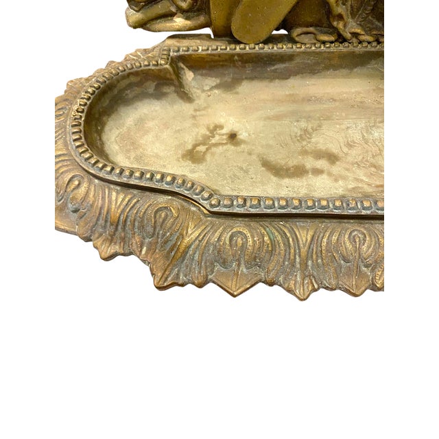 Early 20th Century French Gilt Bronze Umbrella Stand 26"h Nautical Sailor Anchor Decor Antique For Sale - Image 16 of 17
