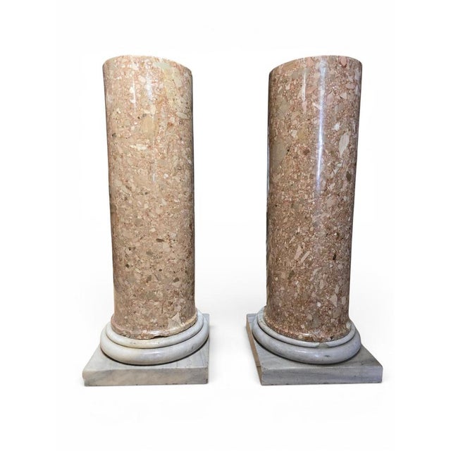 Breccia Marble Columns, 1780s, Set of 2 For Sale - Image 6 of 12